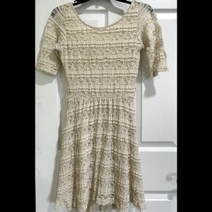 Cream Lacy Dress